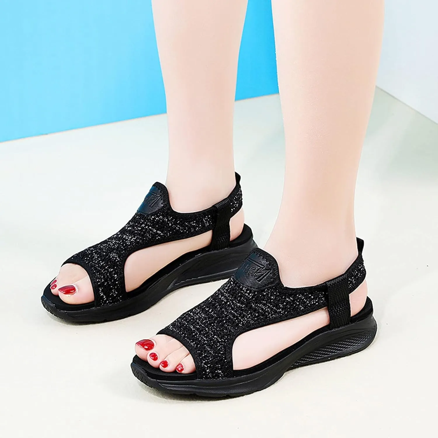 Orthopedic Sandals for Women Bohemian Thick Bottom Fashion Breathable Summer Memory Foam Platform Shoes