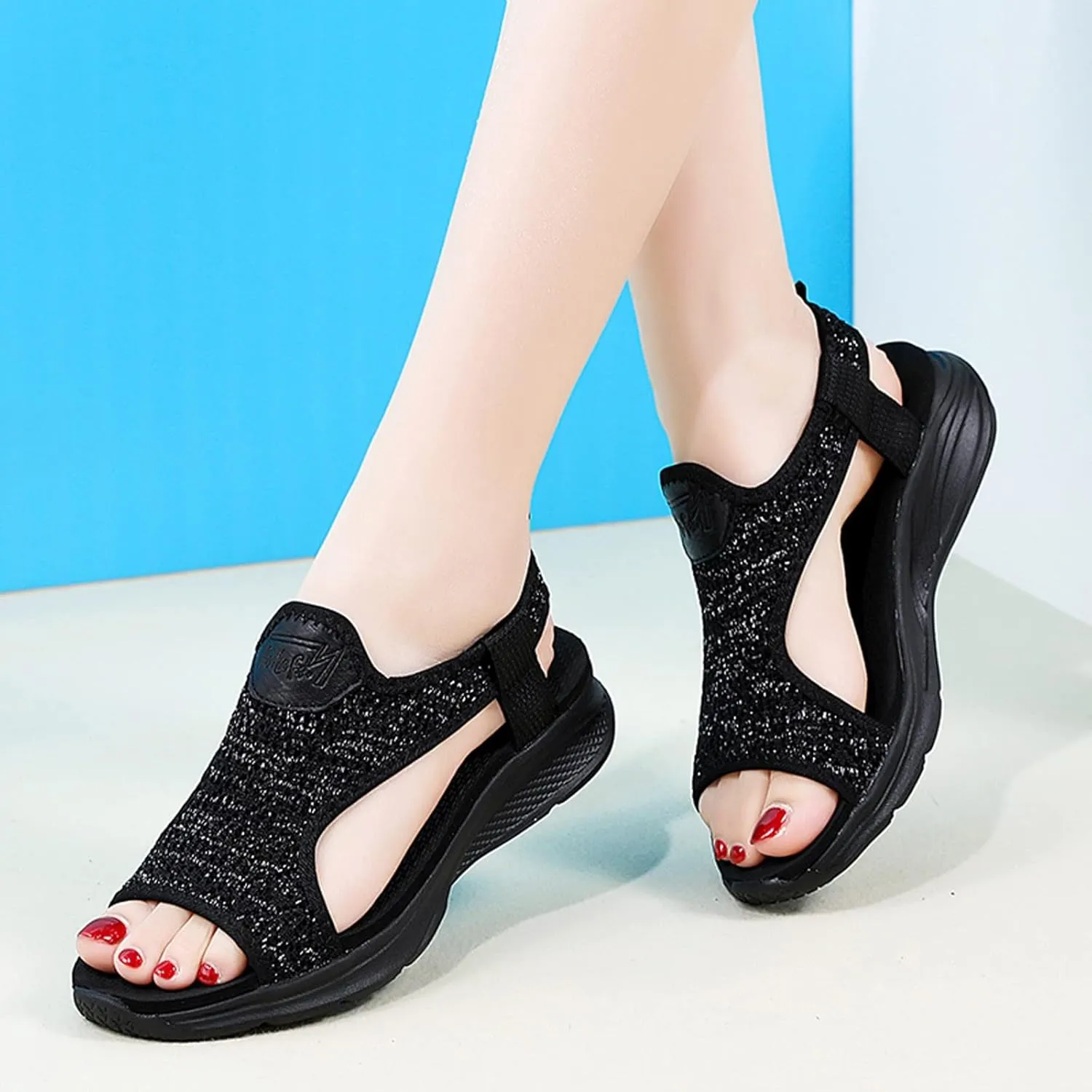 Orthopedic Sandals for Women Bohemian Thick Bottom Fashion Breathable Summer Memory Foam Platform Shoes
