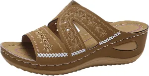 Orthopedic Sandals for Women Dressy Comfortable Arch Support Wedge Sandals Non Slip Best Walking Flip Flops Sandals