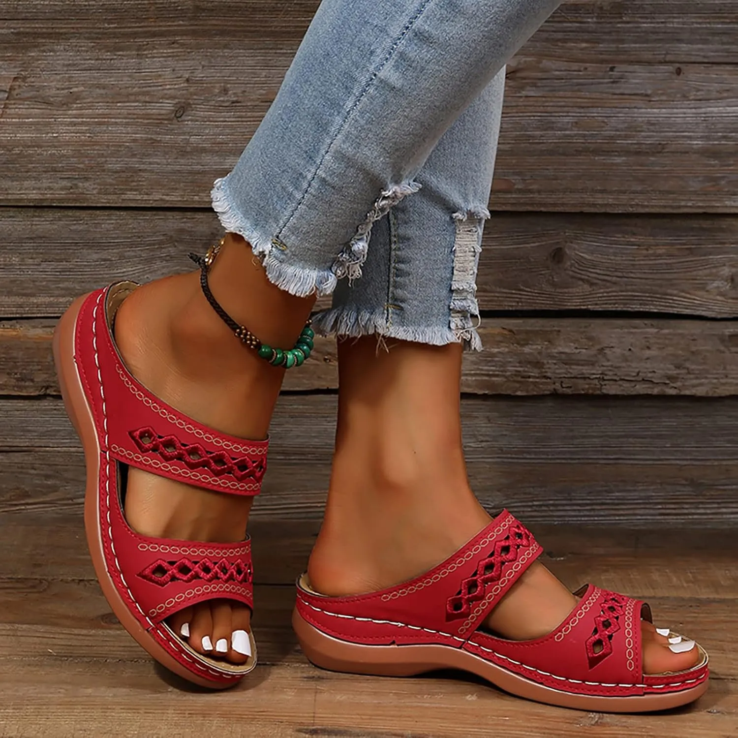 Orthopedic Sandals with High Arch Support for Women Orthotic Women's Wide Sandals Orthopedic Non Slip House Sandals Orthopedic Arch Support Sandals Women's Heel Winter Sandals for Women 2025