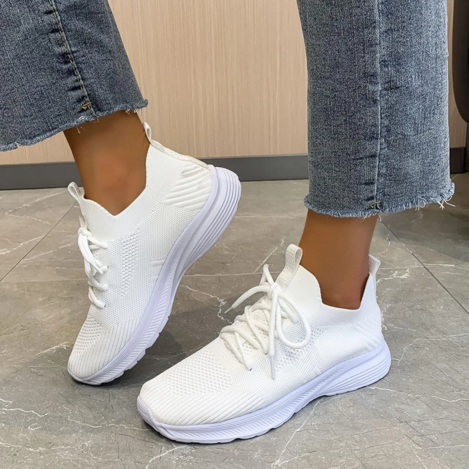 Orthopedic Shoes for Slip On Casual Walking Shoes Breathable Mesh Lightweight Non Slip Shoes Comfort Athletic Shoes