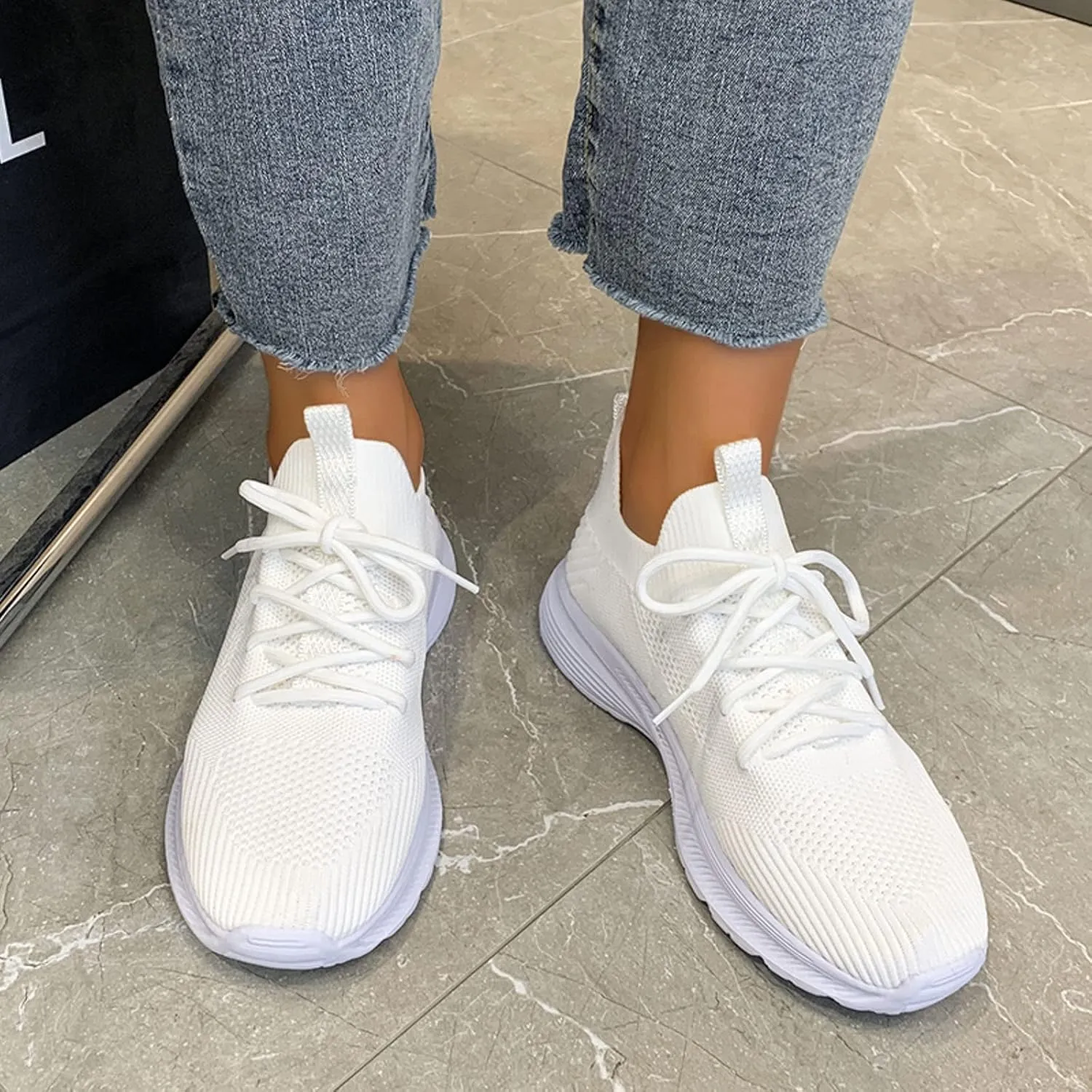 Orthopedic Shoes for Slip On Casual Walking Shoes Breathable Mesh Lightweight Non Slip Shoes Comfort Athletic Shoes