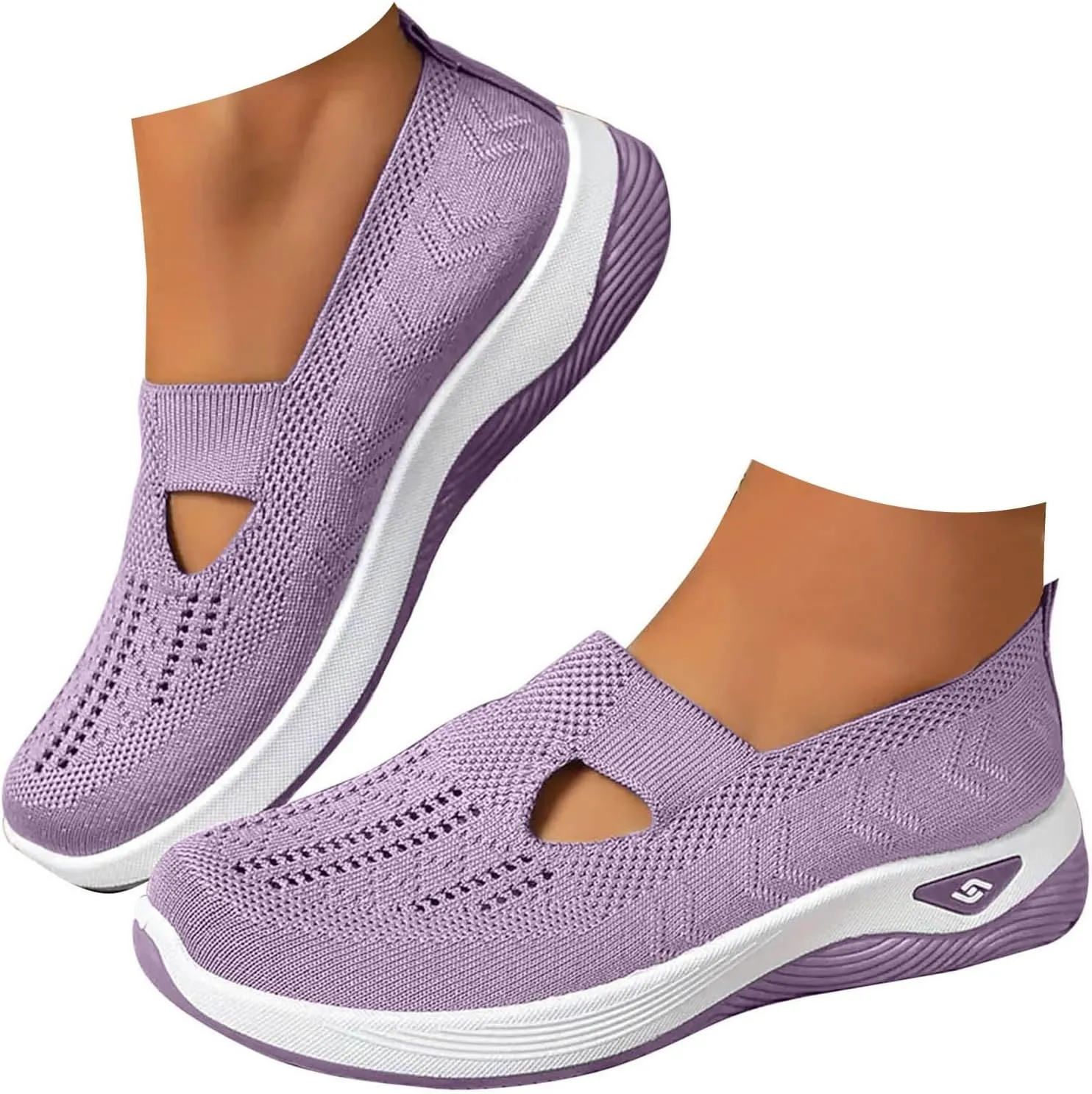 Orthopedic Shoes for Women Fashion Slip on Comfortable Running Shoes Anti-Skid Lightweight Breathable Mesh Casual Sneakers
