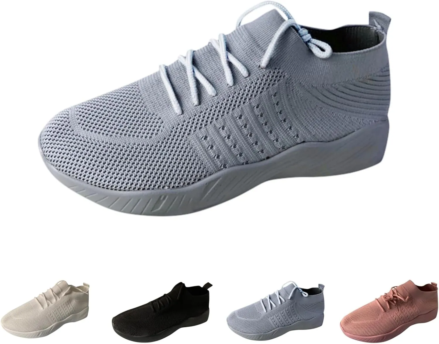 Orthopedic Shoes for Women Slip On Adjustable Lace Up Walking Shoes Non-Slip Breathable Lightweight Casual Sneakers
