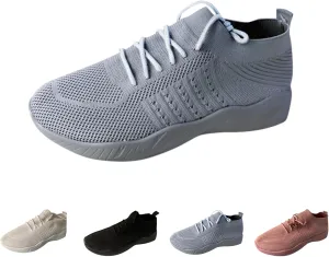 Orthopedic Shoes for Women Slip On Adjustable Lace Up Walking Shoes Non-Slip Breathable Lightweight Casual Sneakers
