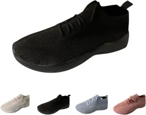 Orthopedic Shoes for Women Slip On Adjustable Lace Up Walking Shoes Non-Slip Breathable Lightweight Casual Sneakers