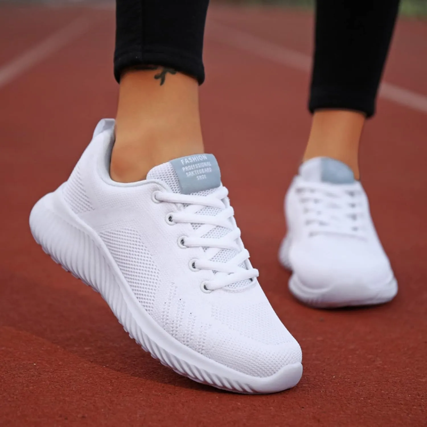 Orthopedic Shoes for Women Slip On Breathable Walking Shoes Lightweight Lace-up Tennis Sneakers Anti-Slip Fashion Sneakers