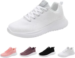 Orthopedic Shoes for Women Slip On Breathable Walking Shoes Lightweight Lace-up Tennis Sneakers Anti-Slip Fashion Sneakers