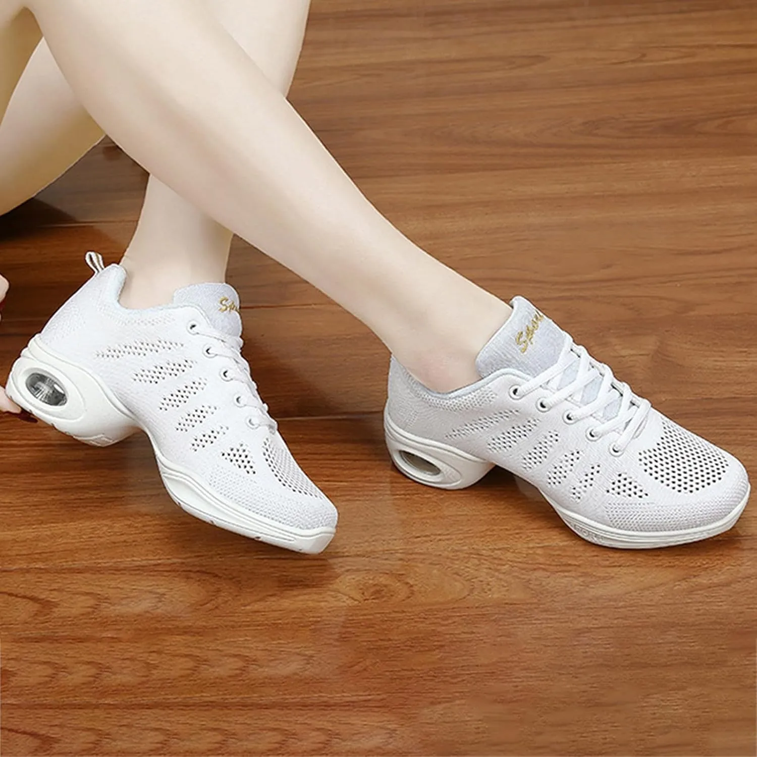 Orthopedic Shoes for Women Wide Width Lace Up Mesh Sneakers Breathable Cushion Ladies Sports Thick Sole Walking Shoes