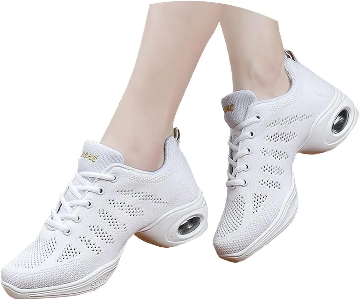 Orthopedic Shoes for Women Wide Width Lace Up Mesh Sneakers Breathable Cushion Ladies Sports Thick Sole Walking Shoes