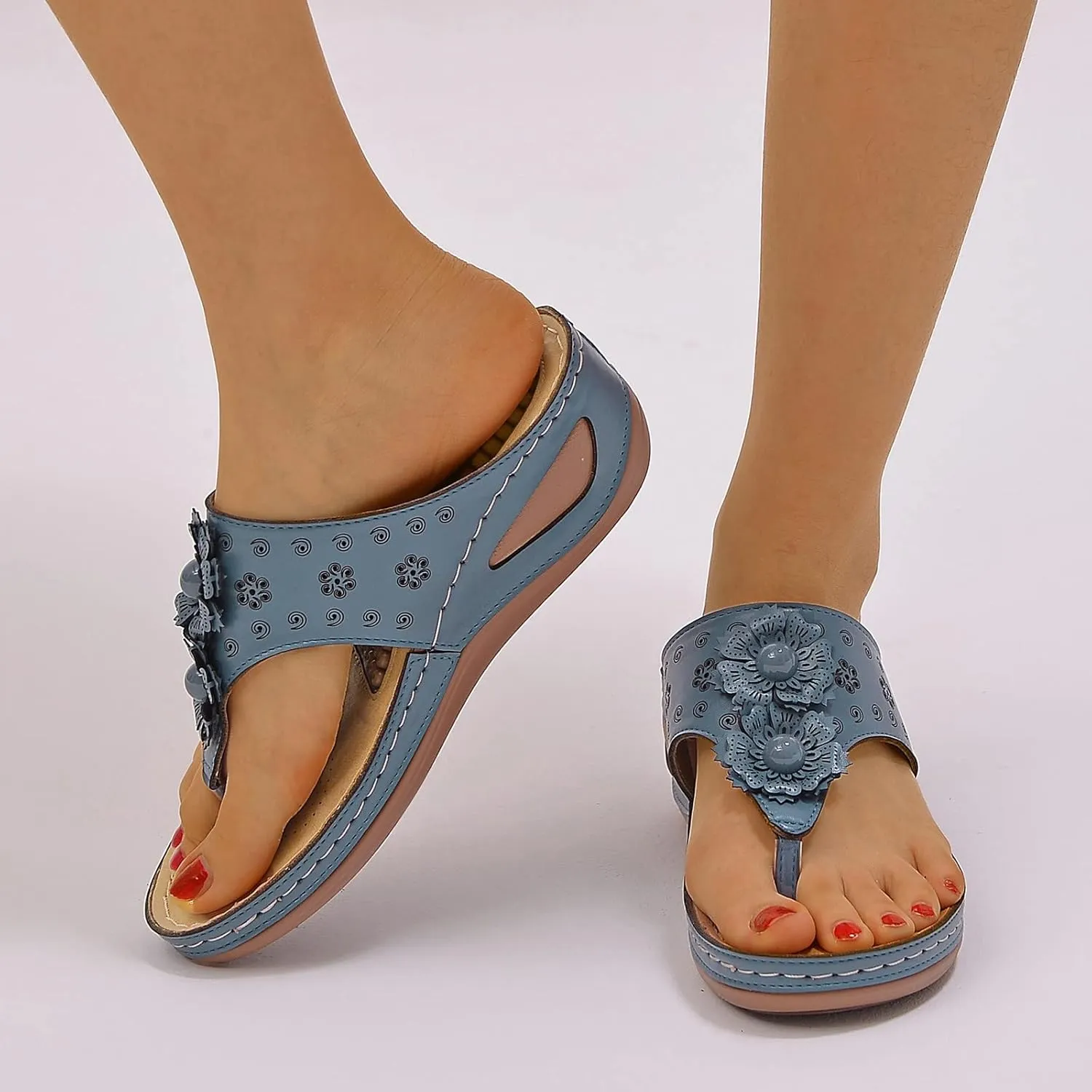 Orthopedic Slides for Women Adjustable Arch Support Recovery Sandals Thick Cushion Comfortable Walking Footwear Plantar Fasciitis Relief