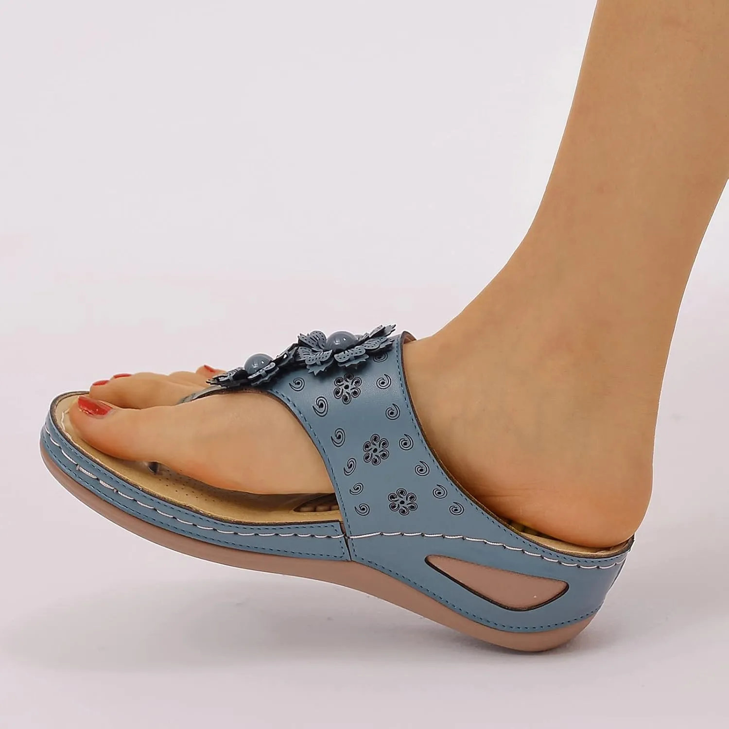 Orthopedic Slides for Women Adjustable Arch Support Recovery Sandals Thick Cushion Comfortable Walking Footwear Plantar Fasciitis Relief