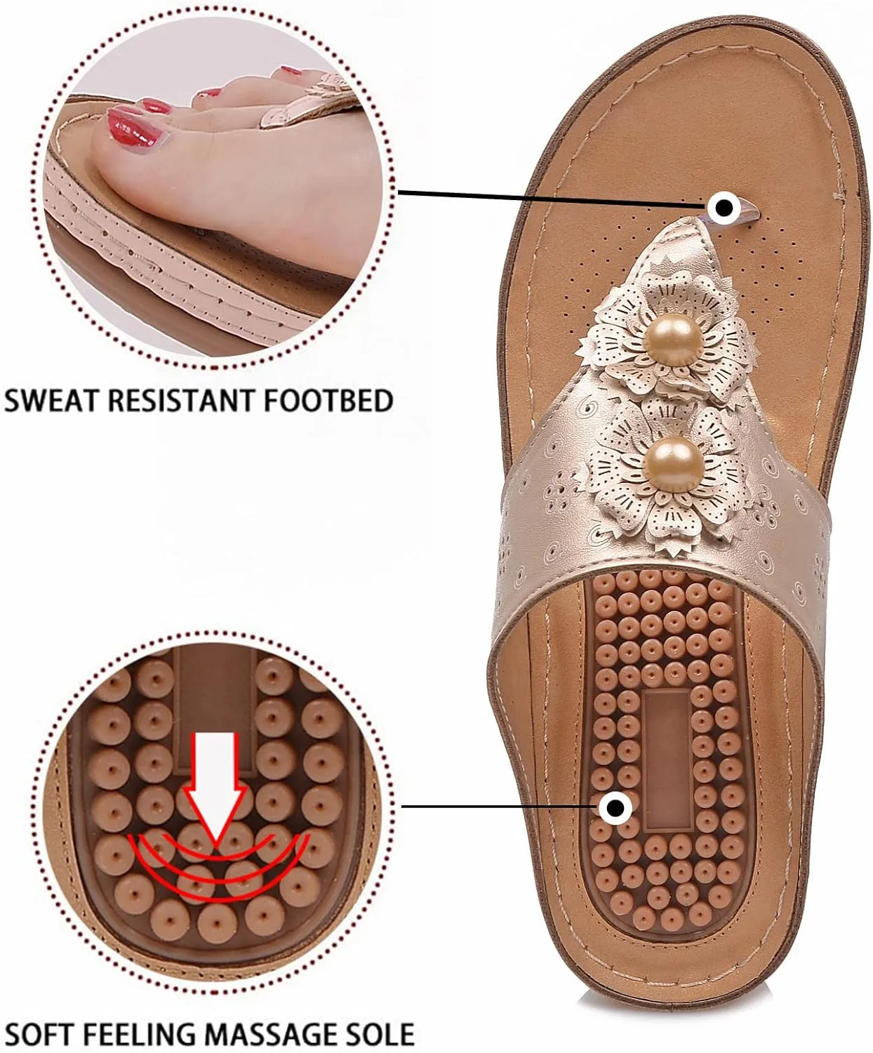 Orthopedic Slides for Women Adjustable Arch Support Recovery Sandals Thick Cushion Comfortable Walking Footwear Plantar Fasciitis Relief