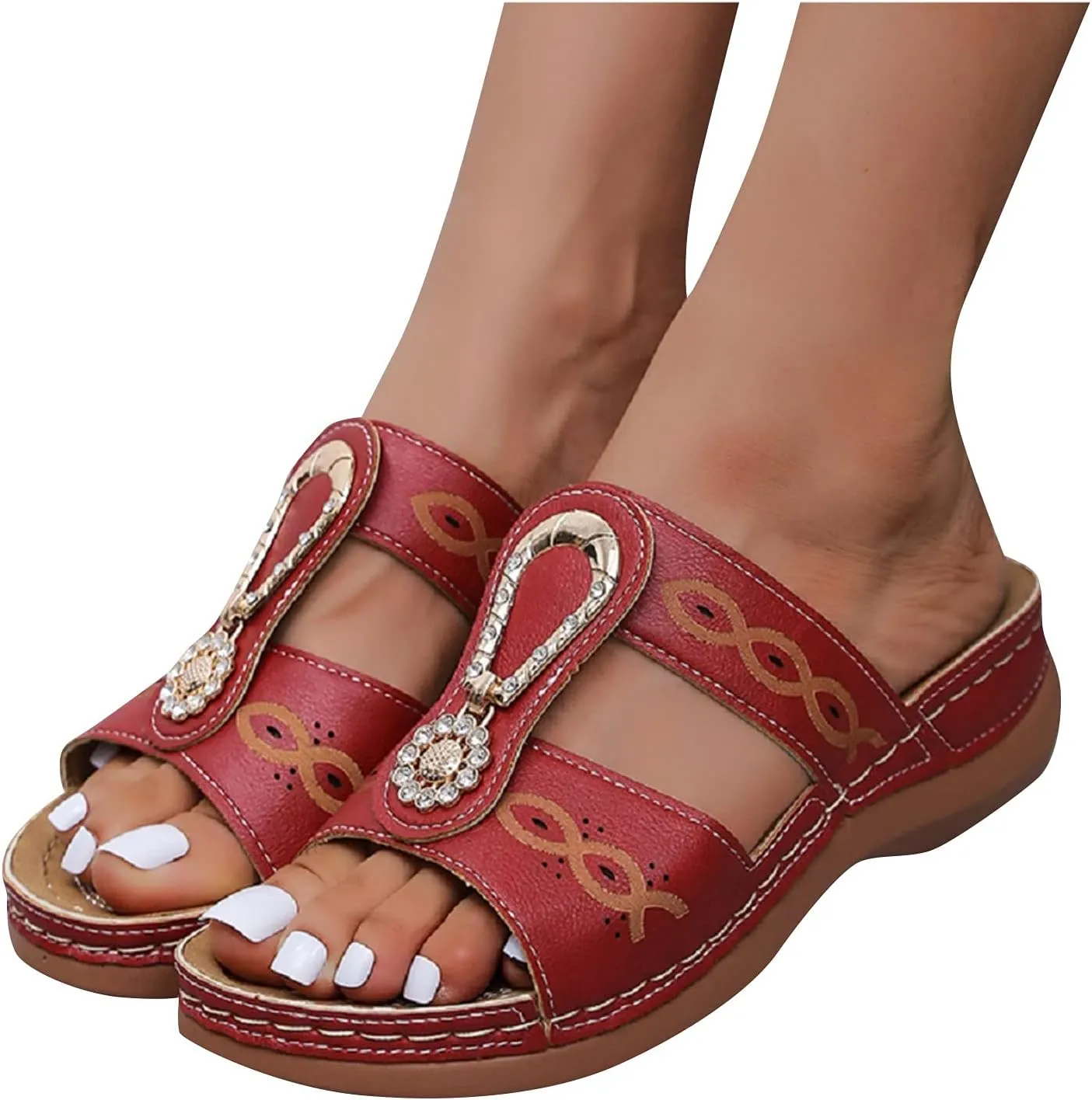 Orthopedic Slippers with Heel Back Orthopedic Women's Flat Sandals Arch Support Womens Flip Flops Orthotic Womens Slip On Wedge Sandals Comfortable High Arch Orthopedic Comfortable Ladies Sandals