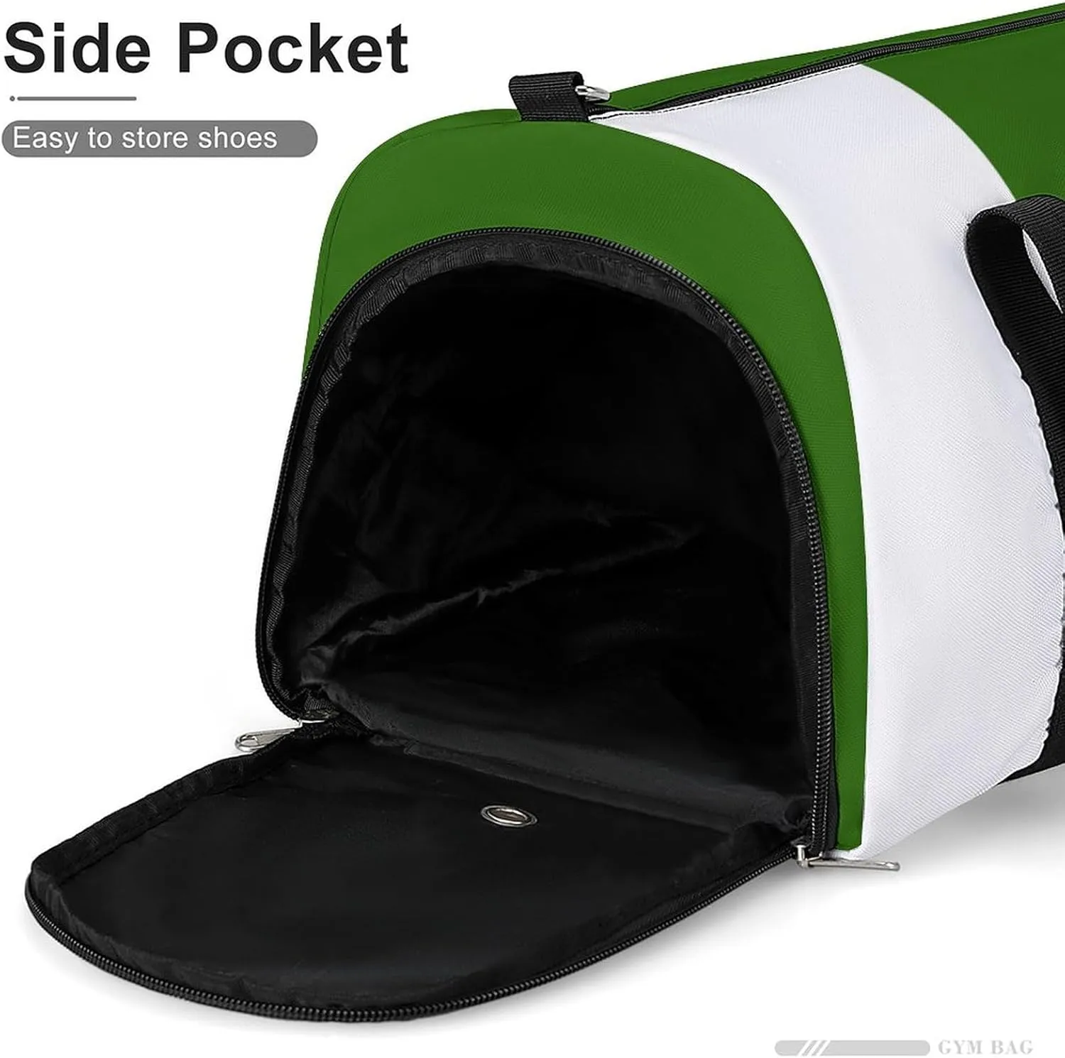 Pakistan Flag Gym Duffel Bag for Boys Girls Waterproof with Shoe Compartment