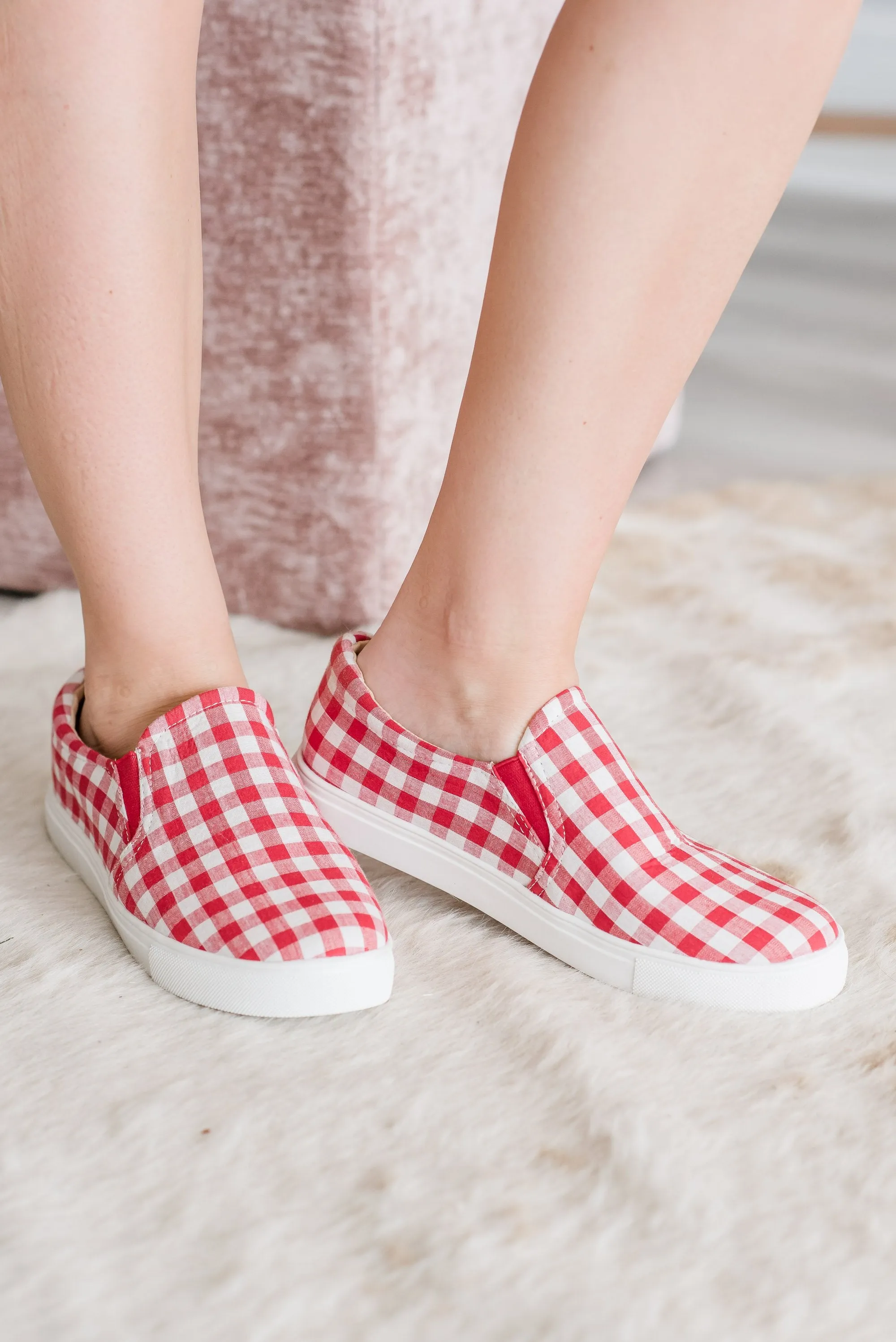 Picnic Party Red Gingham Sneakers