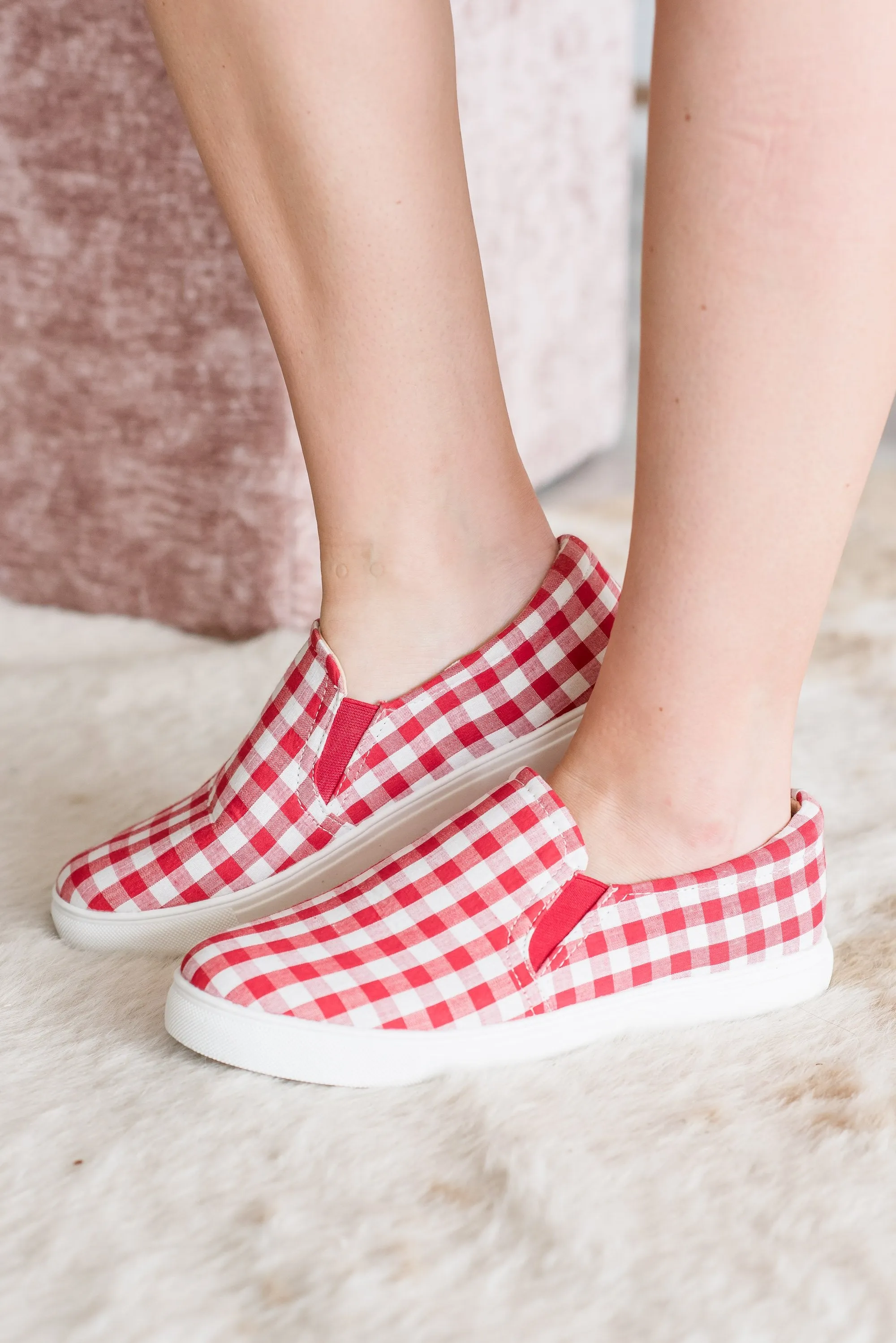 Picnic Party Red Gingham Sneakers