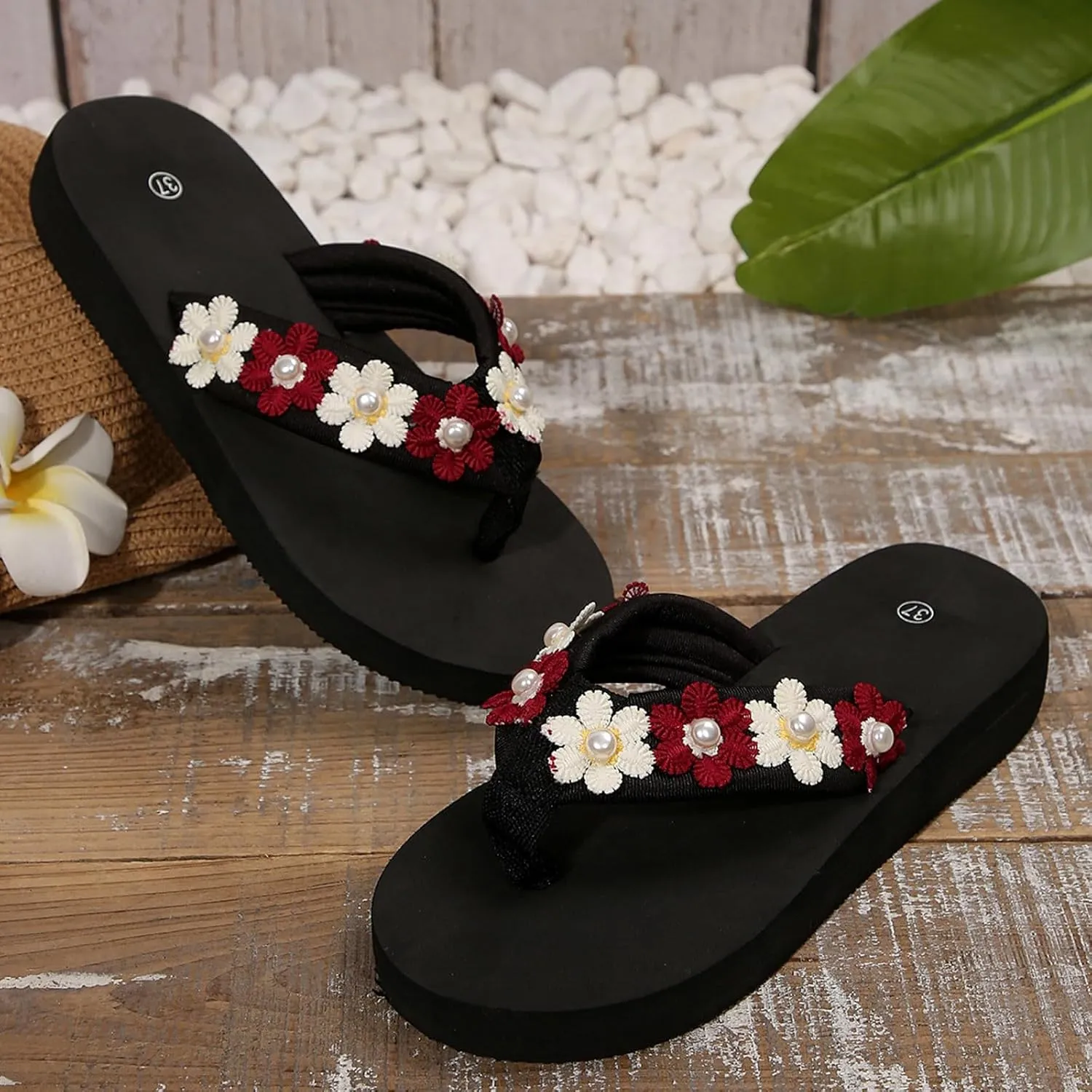 Platform Flip Flop for Women Slip on Wedge Sandals Women Open Toe Comfortable Trendy Arch Support Summer Shoes