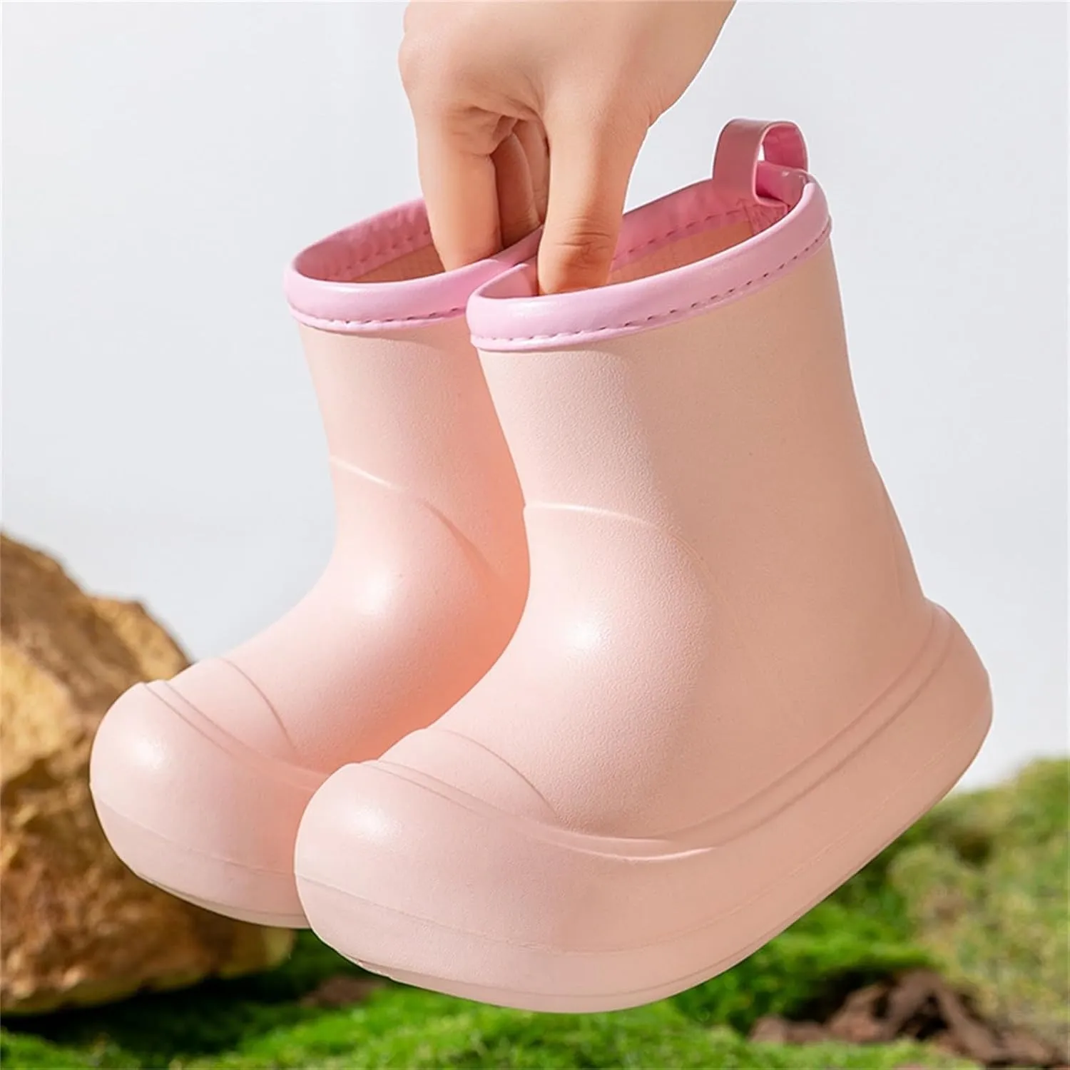 Rain Boots For Kids Waterproo Garden Shoes For Toddler Lightweight Short Solid Platform Rain Boots Kids Rubber Boots
