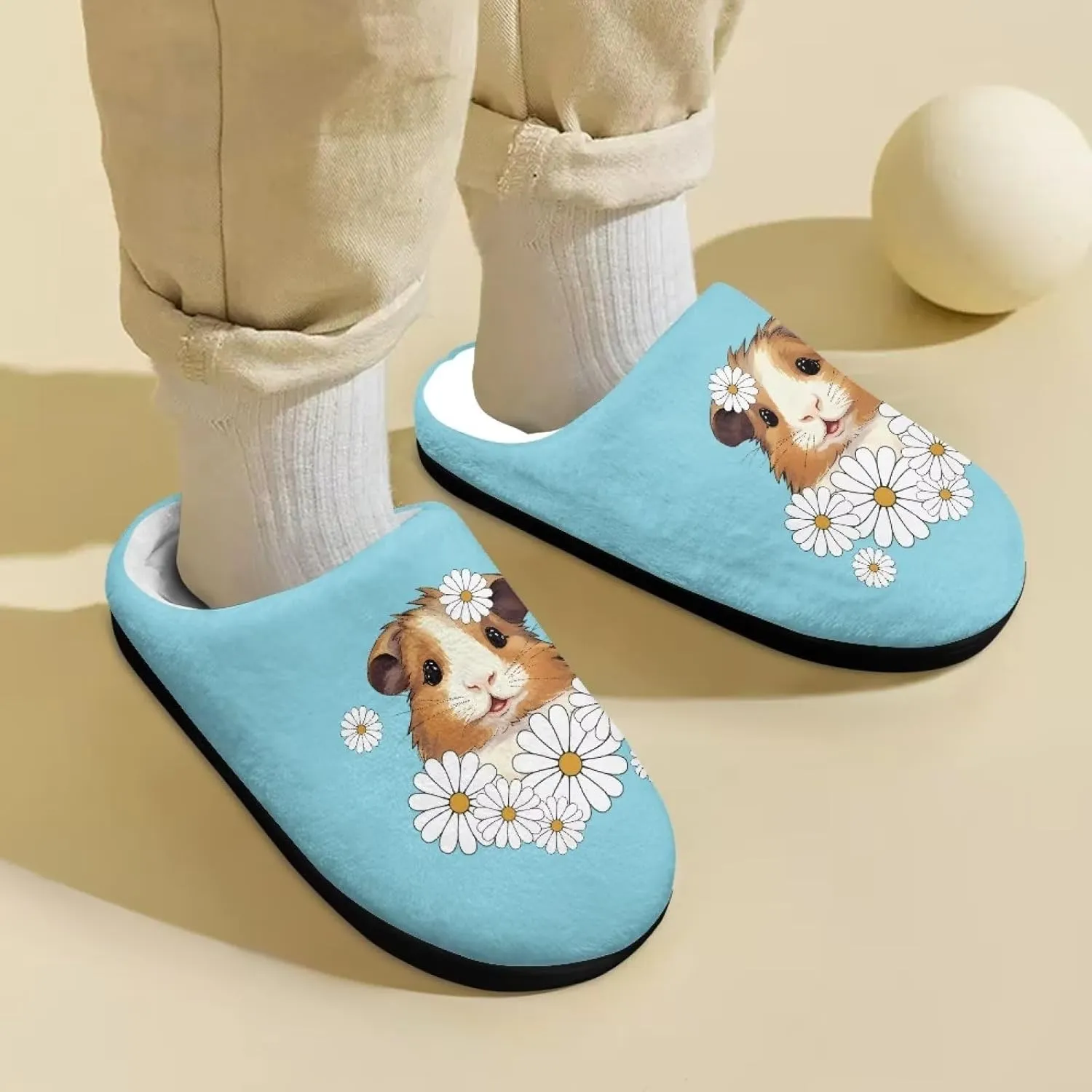 Renewold Kids Warm Winter Slippers Boys Girls Nonslip Indoor Plush House Slippers