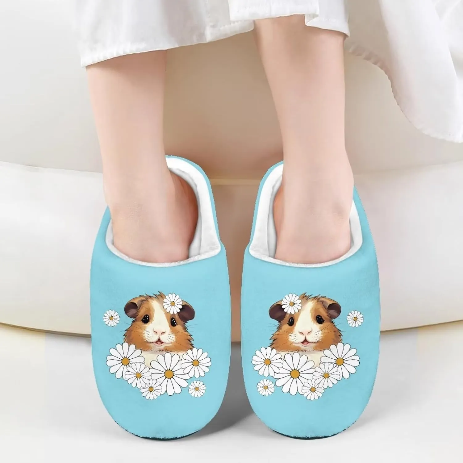 Renewold Kids Warm Winter Slippers Boys Girls Nonslip Indoor Plush House Slippers