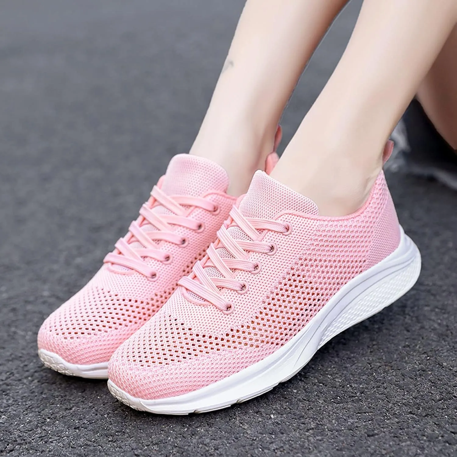 Running Shoes Lightweight Tennis Shoes Non Slip Gym Lace Up Mens Running Shoes Breathable Casual Black Shoes Black Platform Sneaker Tennis Shoe Trainers Shoe