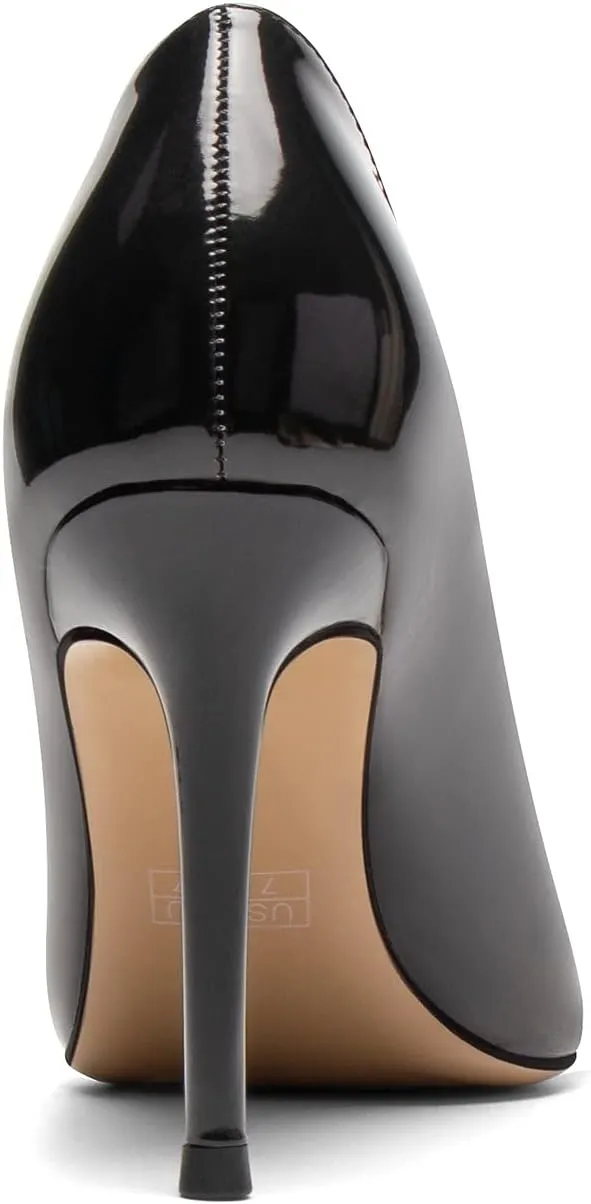 SAMMITOP Women's Pointed Toe Classic Pumps High Heels Slip On Office Party Evening Dress Shoes