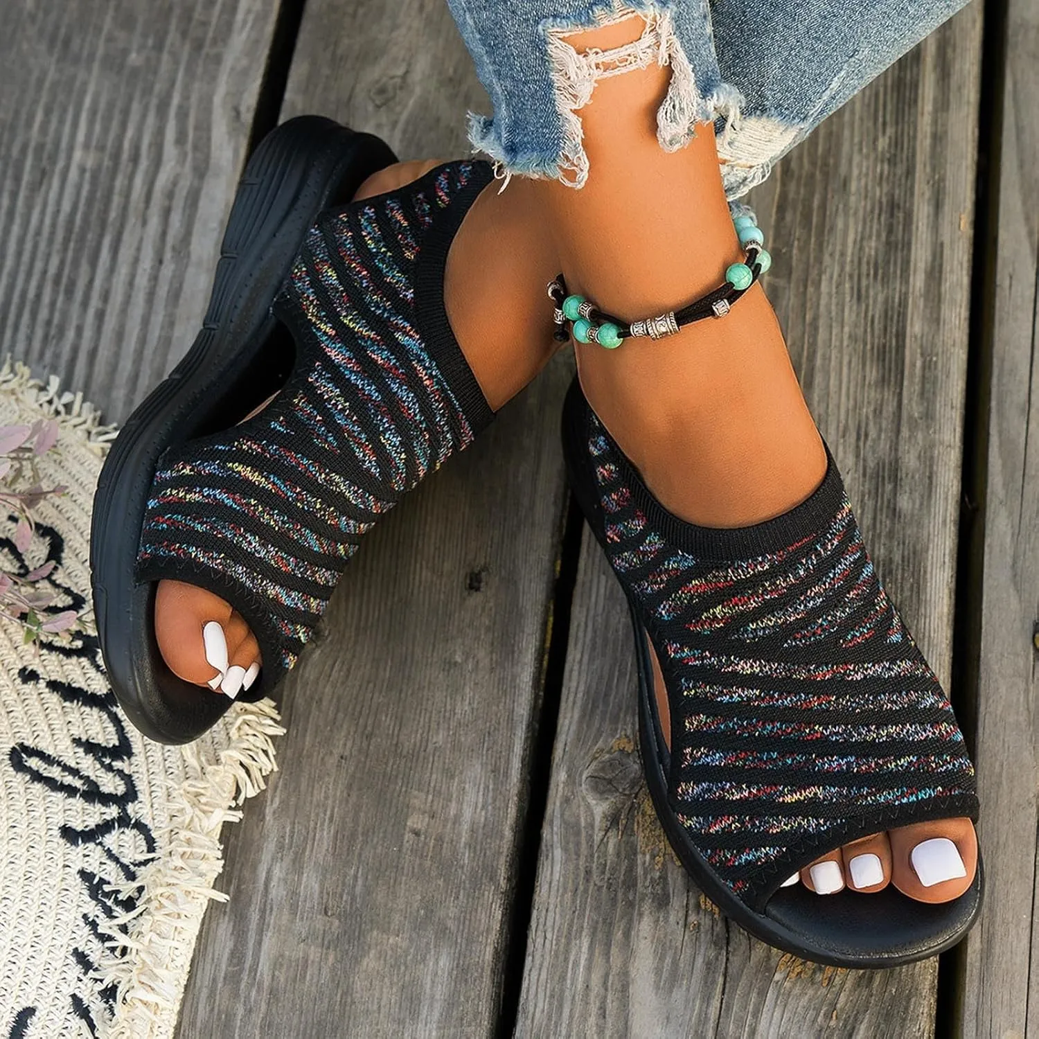Sandals for Women 2025 Dressy Comfortable Orthopedic Sandals with Arch Support Wedge Sandals Summer Beach Sandals