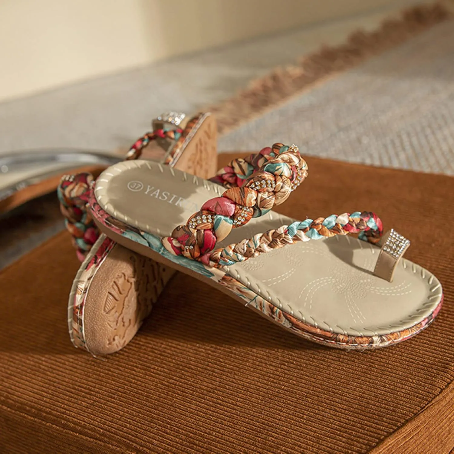 Sandals for Women Women's Flat Sandals Womens Flat for Women Summer Shoes and Dressy Open Toe Comfy