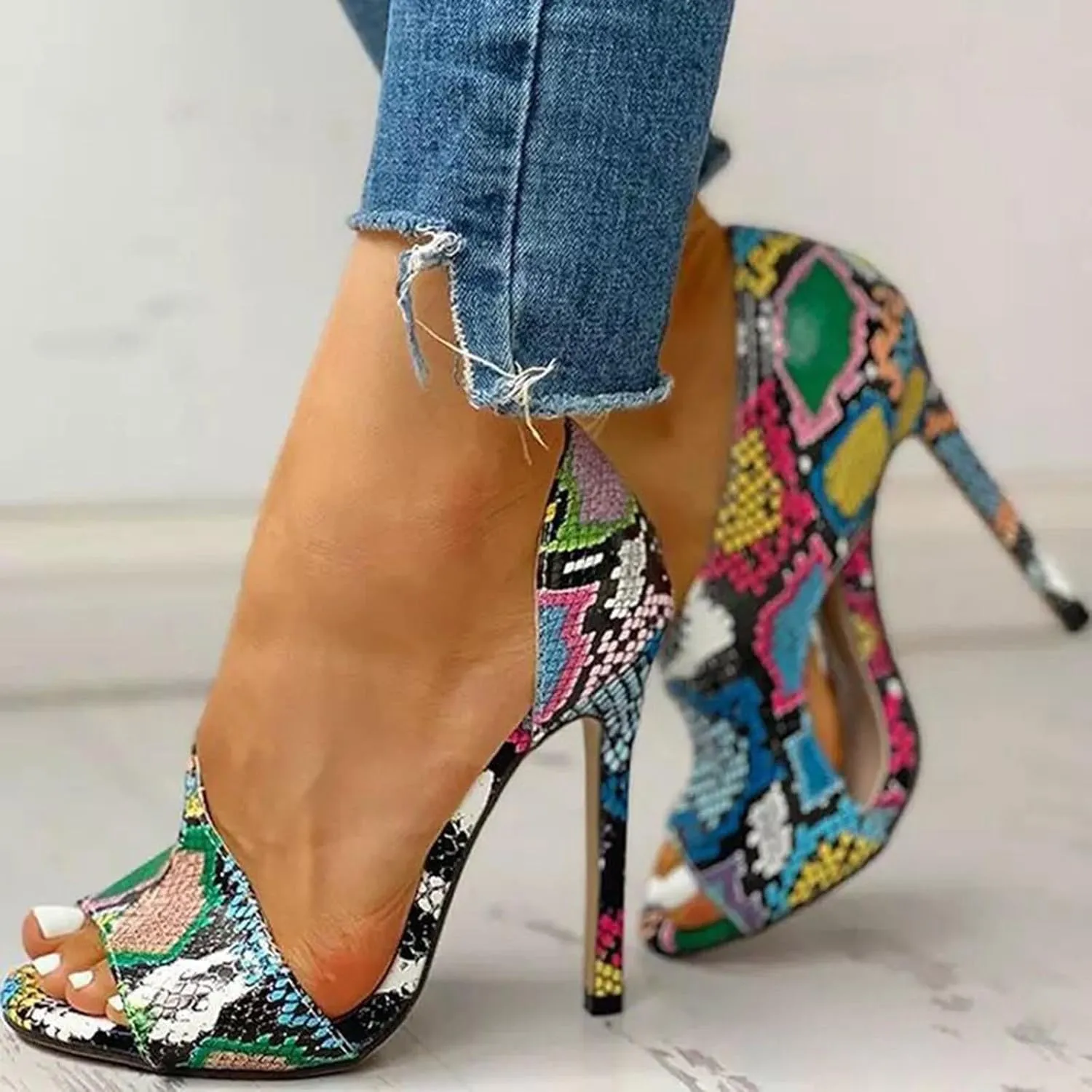 Sandals Women Open Toe Fish Mouth High Heeled Womens Sandals Party Dress Pumps Shoes Outdoor Fashion Sandals