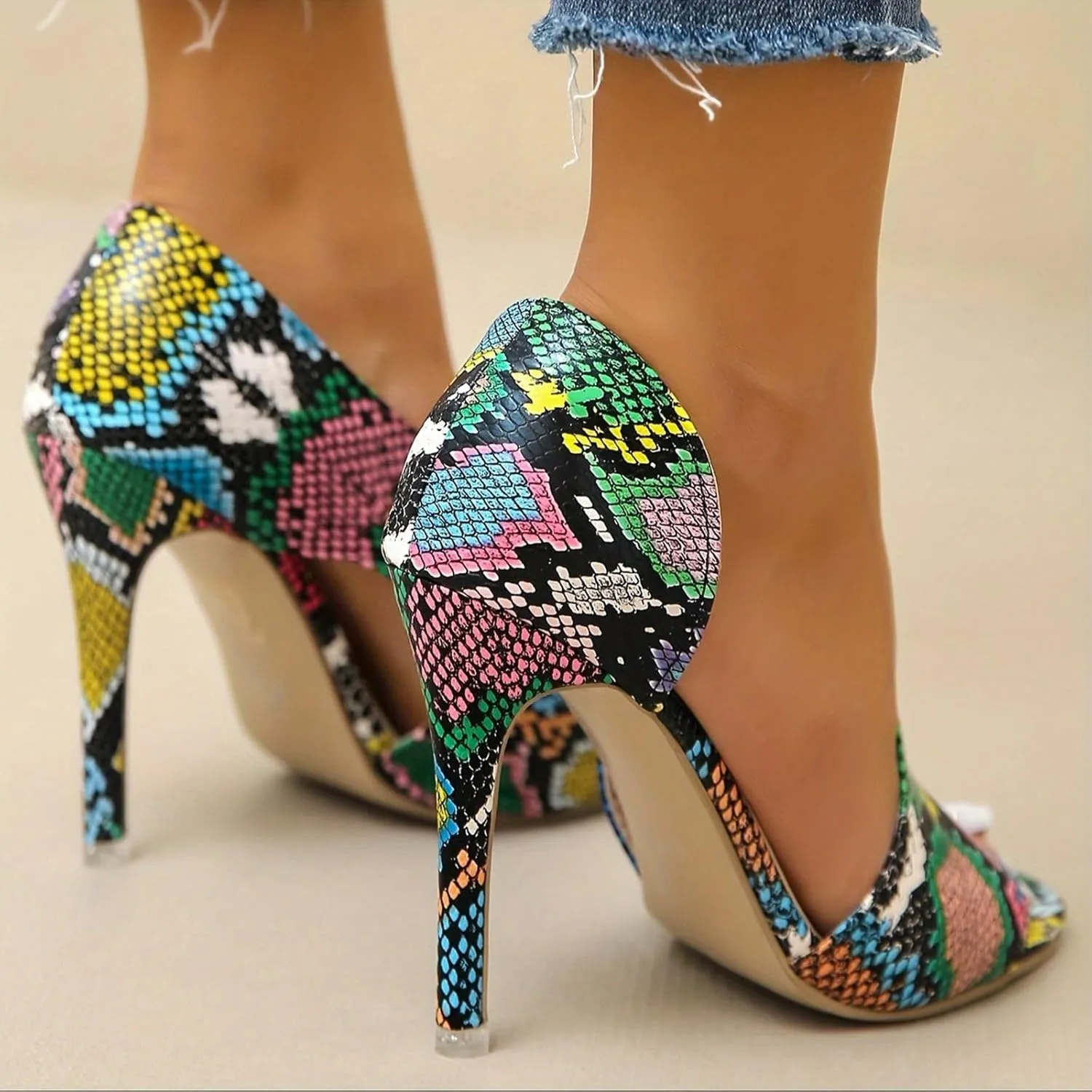 Sandals Women Open Toe Fish Mouth High Heeled Womens Sandals Party Dress Pumps Shoes Outdoor Fashion Sandals