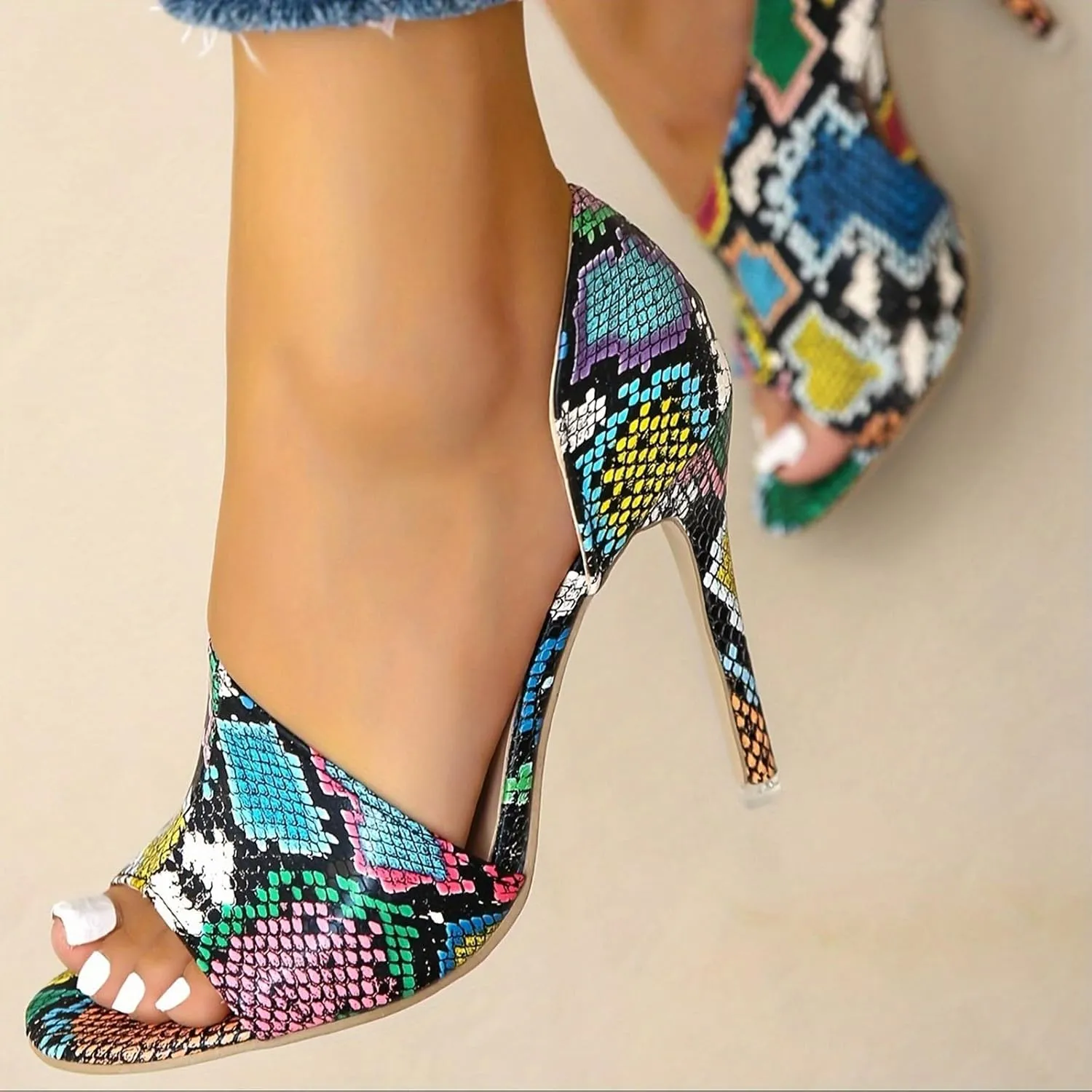 Sandals Women Open Toe Fish Mouth High Heeled Womens Sandals Party Dress Pumps Shoes Outdoor Fashion Sandals