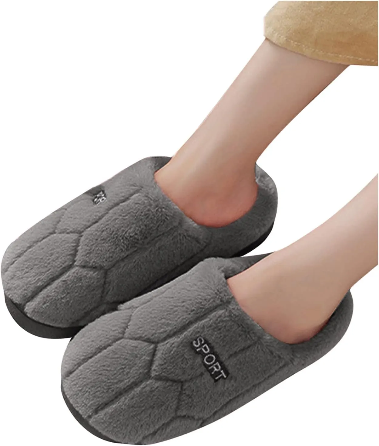 SBGMoSJ Warm Slippers for Women Antislip Mens Fuzzy Slippers House Slippers for Men Funny Slippers for Men Indoor Outdoor Christmas Pillows Gifts for Men 2023