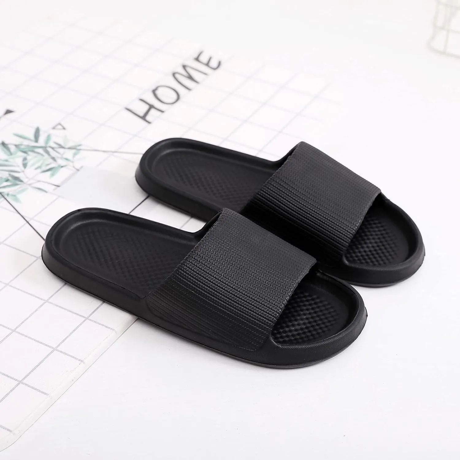 Shower Sandals Cloud Slippers for Men Open Toe Spa Bath Pool Gym Casual Shower Shoes