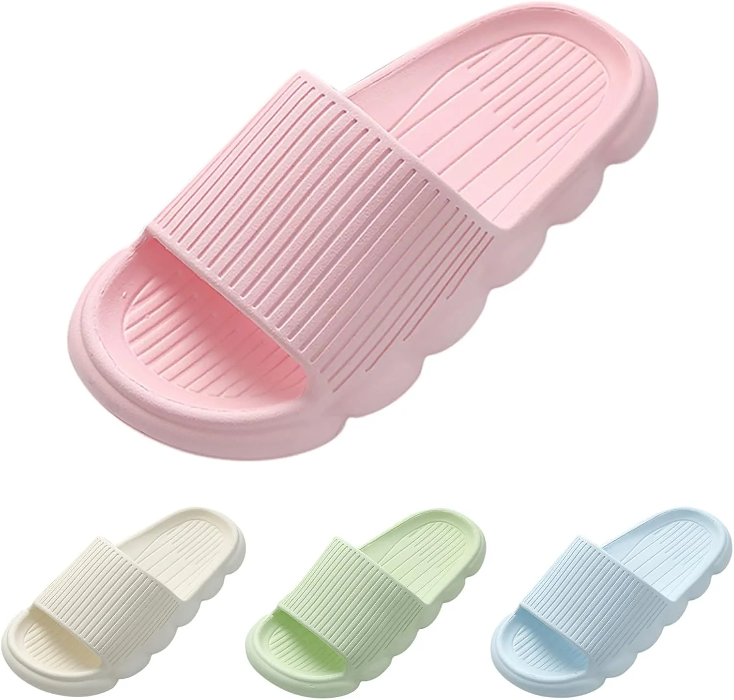 Shower Sandals Shower Shoes Quick Drying Sandals Indoor and Outdoor Pillow Slippers for Women and Men
