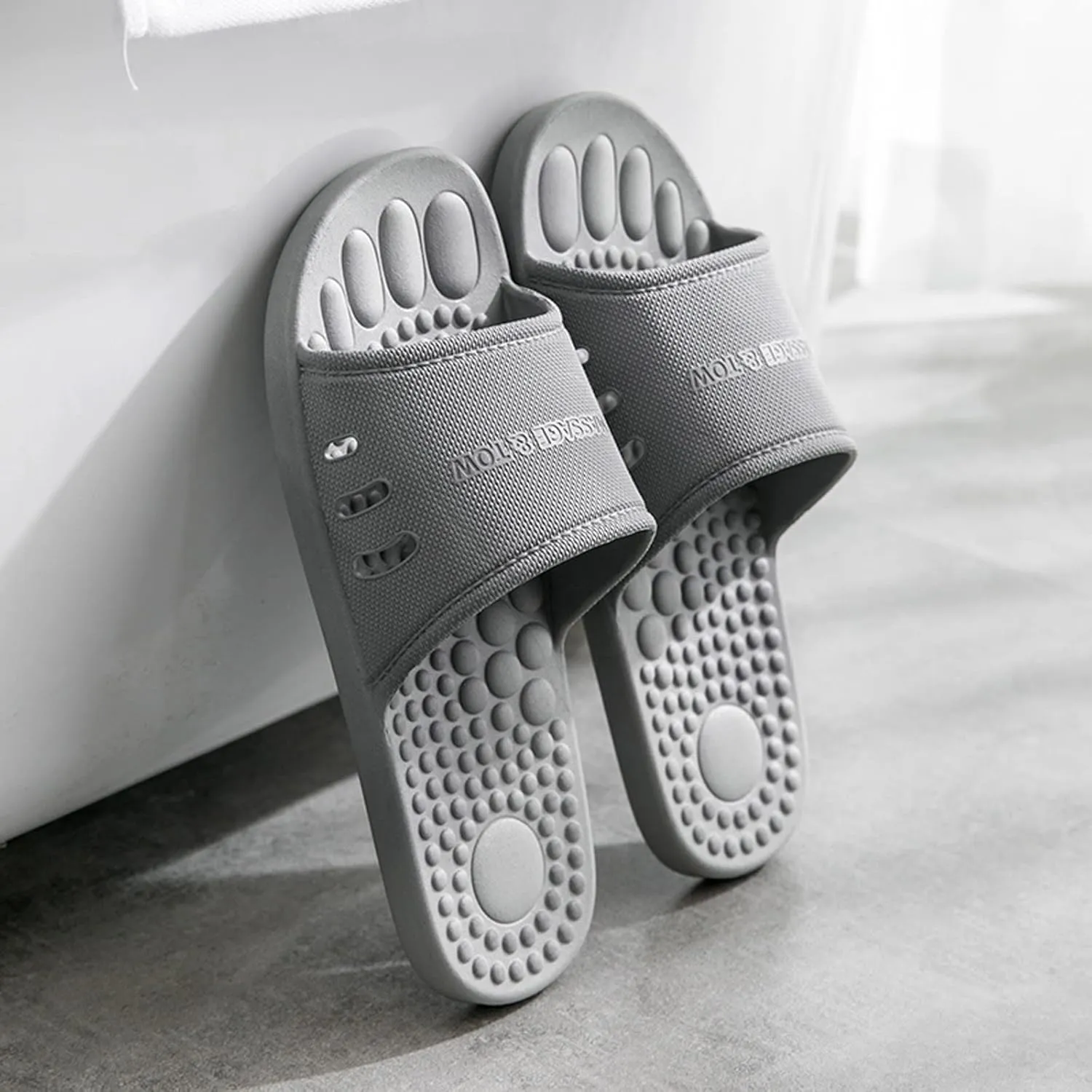 Slides for Men Slides for Women Cloud Slippers Men Shower Shoes Women Indoor Drainage Hole Gym Slippers