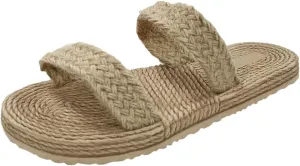 Slippers Linen Straw Beach Flat Casual Girls Shoes Bottom Slippers Sandals for Women Mens Casual Shoes