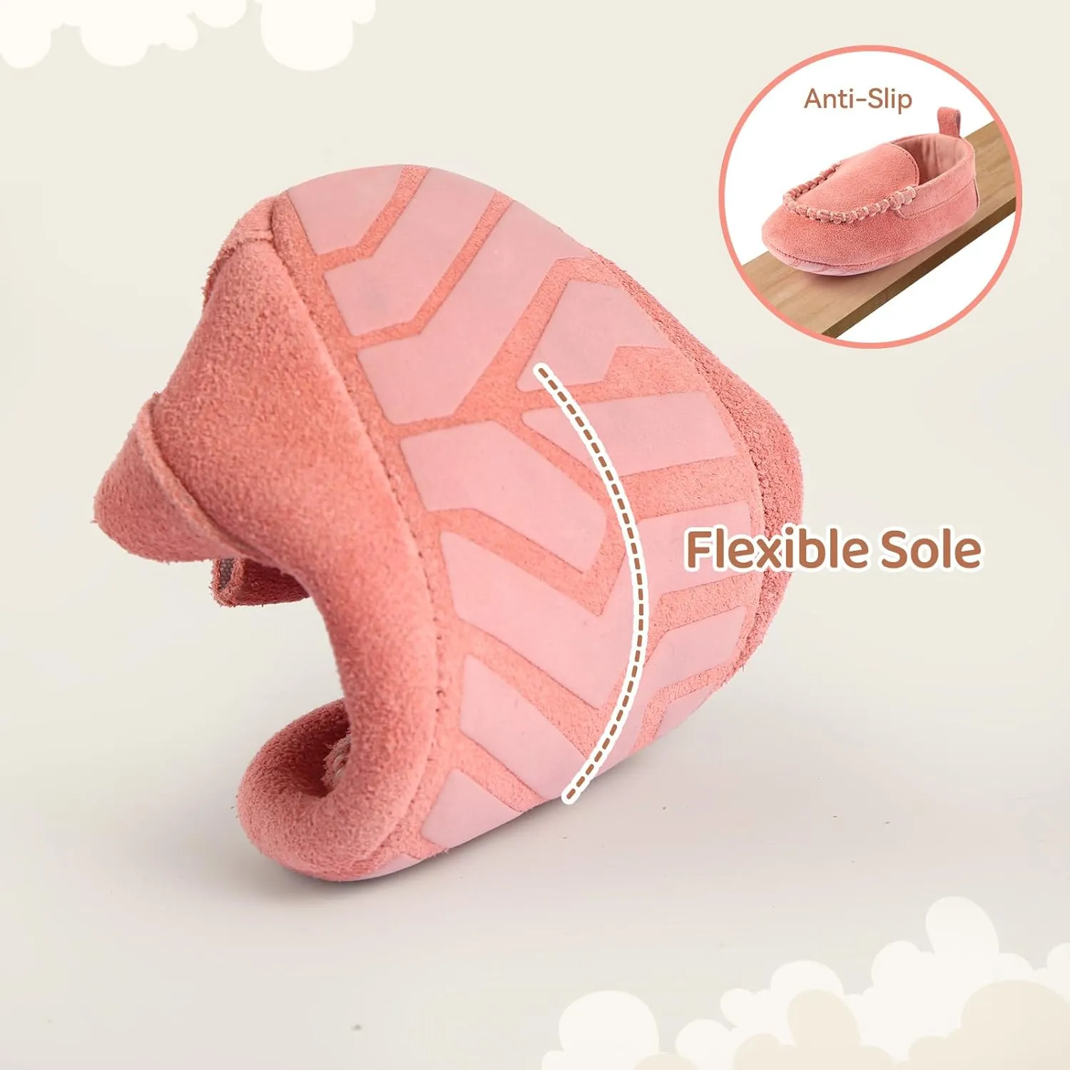 Soft Sole Baby Loafers Boys Girls Newborn Suede Leather Moccasins Infant Baby First Walking Dress Crib Shoes 3-18 Months