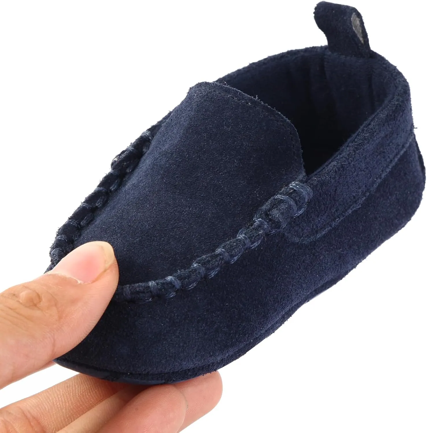 Soft Sole Baby Loafers Boys Girls Newborn Suede Leather Moccasins Infant Baby First Walking Dress Crib Shoes 3-18 Months
