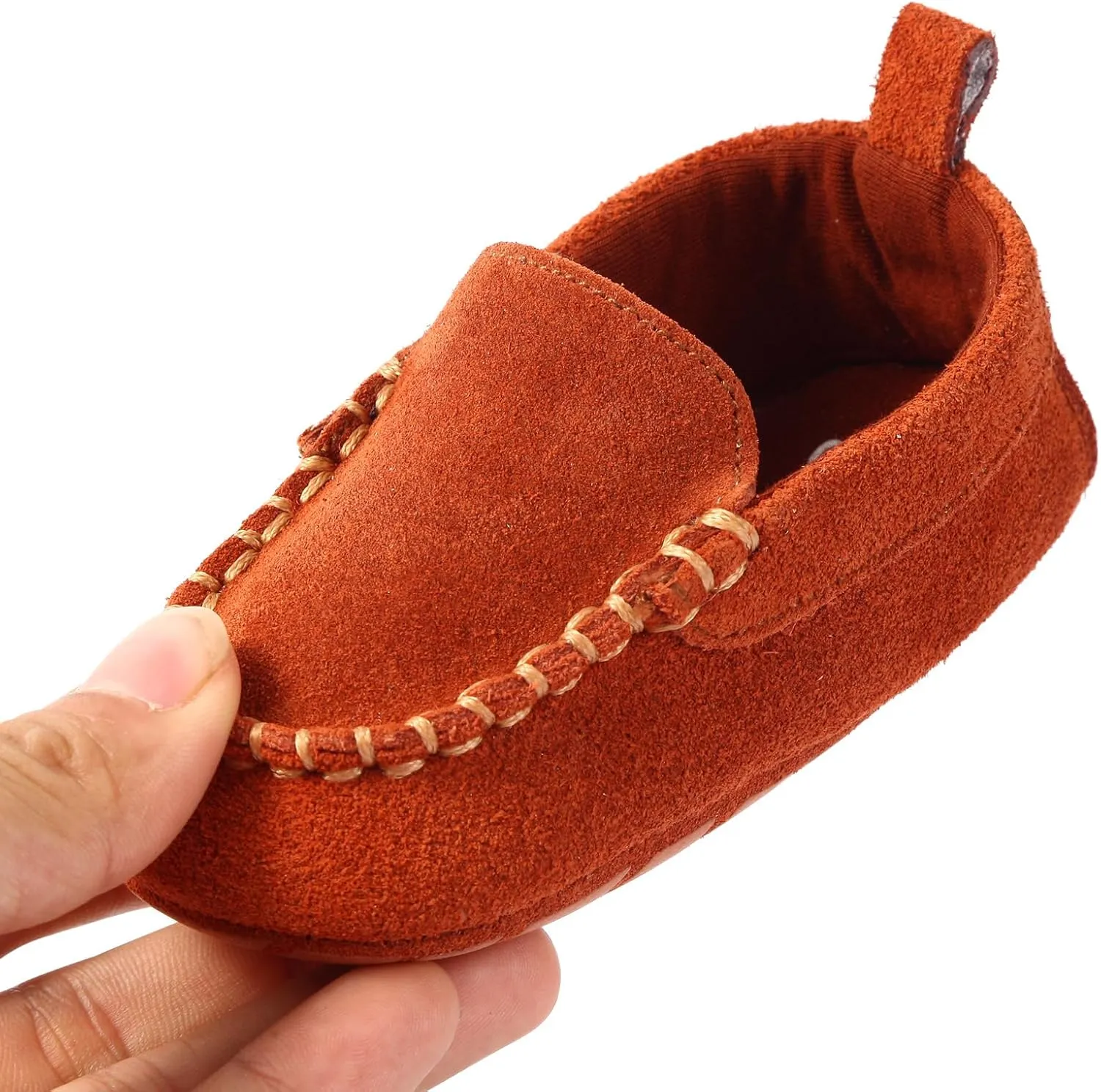 Soft Sole Baby Loafers Boys Girls Newborn Suede Leather Moccasins Infant Baby First Walking Dress Crib Shoes 3-18 Months