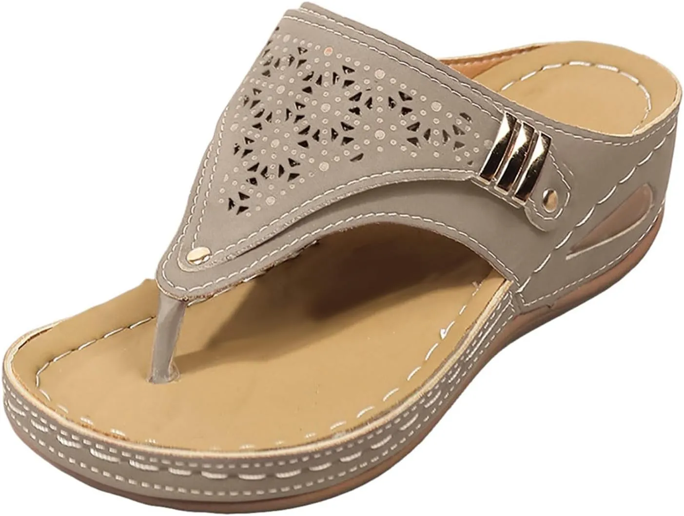 Spring Orthopedic Sandals for Women, Women Summer Comfortable Sandals Arch Support Wedge 2025 Flip Flops