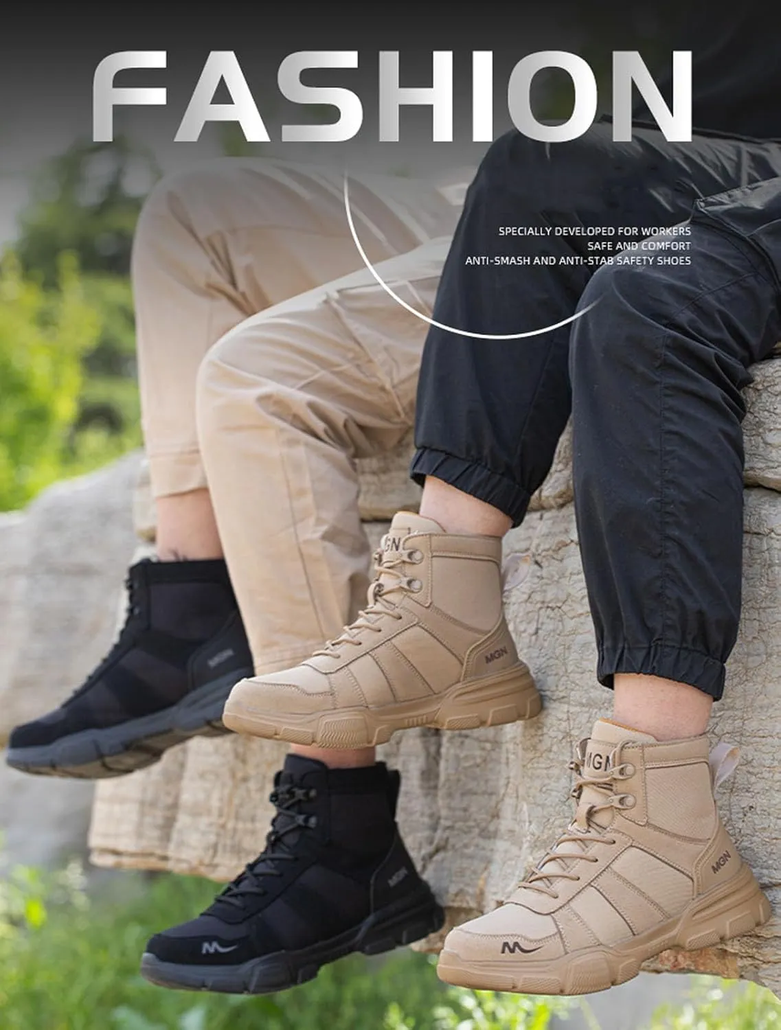 Steel Toe Shoes Safety Shoes Men's Women's Steel Toe Shoes Industrial and Construction Shoes