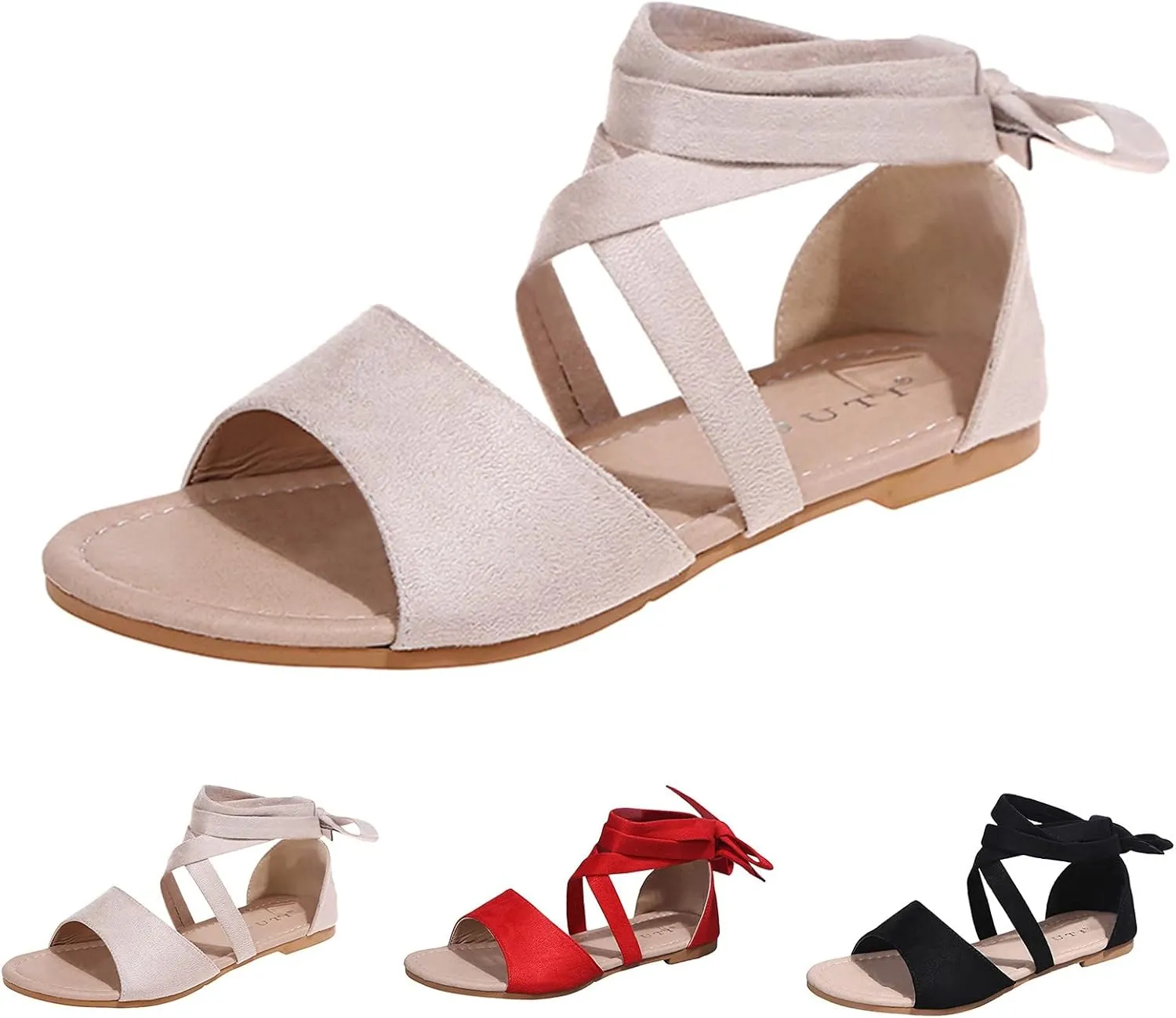 Strappy Sandals for Women Orthopedic Bohemian Adjustable Summer Rhinestone Memory Foam Platform Shoes