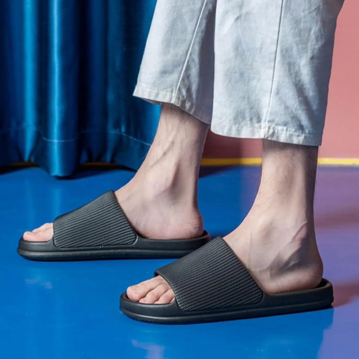 Summer Home Household Indoor Slip Thick Soled EVA Women Slippers Shower Slippers Mens