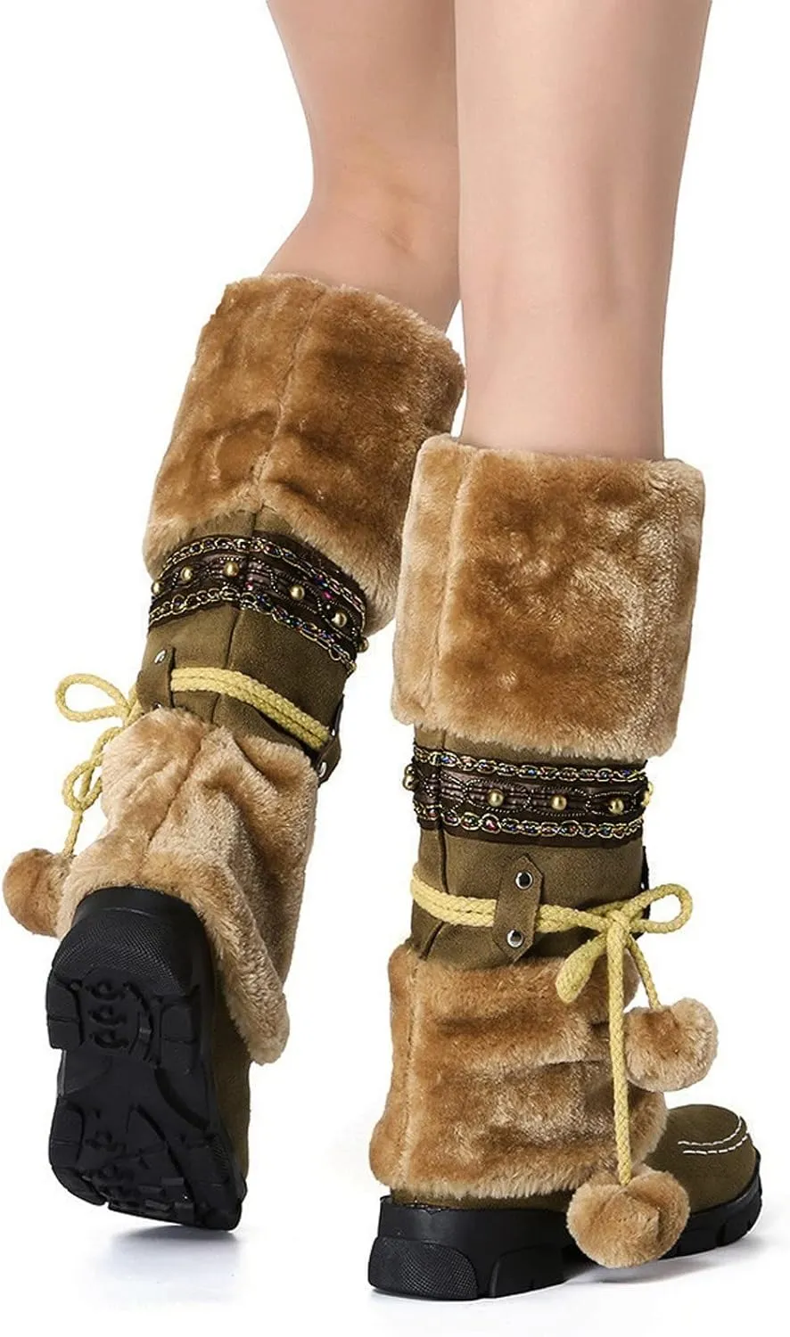 Teen Winter Boots Waterproof Winter Boots Insulated Ankle Booties Athletic Trekking Trail Climbing Shoes Duck Boots Women