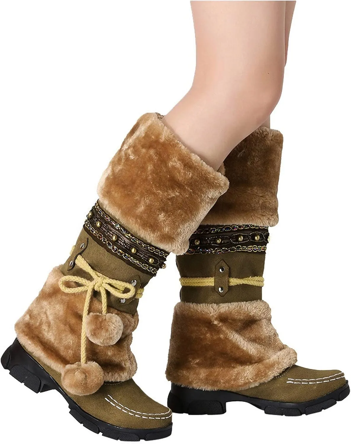 Teen Winter Boots Waterproof Winter Boots Insulated Ankle Booties Athletic Trekking Trail Climbing Shoes Duck Boots Women