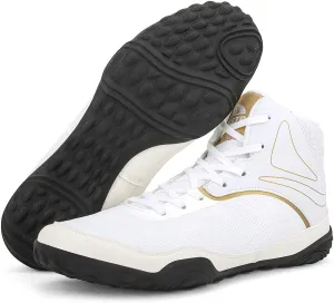 THESTRON Men's Professional Boxing Wrestling Shoes Breathable Fighting Training Boots Male Combat Shoes Man High Top Fitness Sports Sneakers