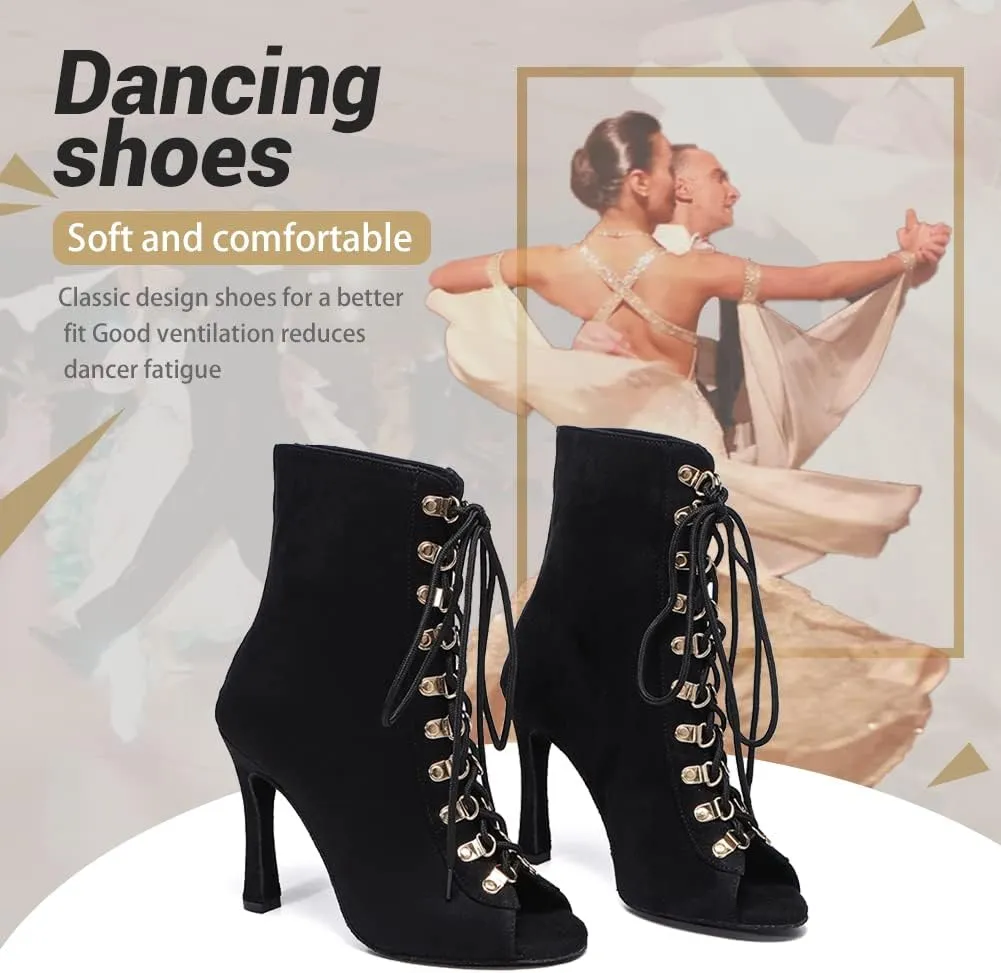 TINRYMX Womens Latin Dance Shoes Open Toe Professional Ballroom Salsa Tango Dance Shoes,Model-YCL526