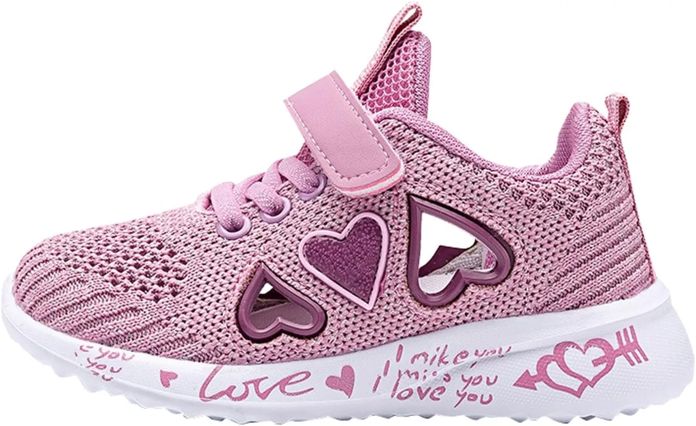 Toddler Boys Girls Tennis Mesh Sneaker Kids Lightweight Lace-up Running Athletic Shoes for Toddler/Big Kids