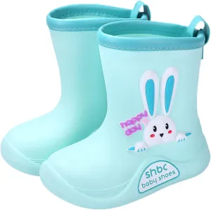 Toddler Dinosaur Rain Boots Waterproof Rubber Kids Rain Boots for Girls Boys Outdoor Non Slip Soft Boots for Size 8